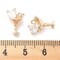 14x10x7mm 18k Brass Rhinestone Cocktail Charms - Choose Gold or Platinum